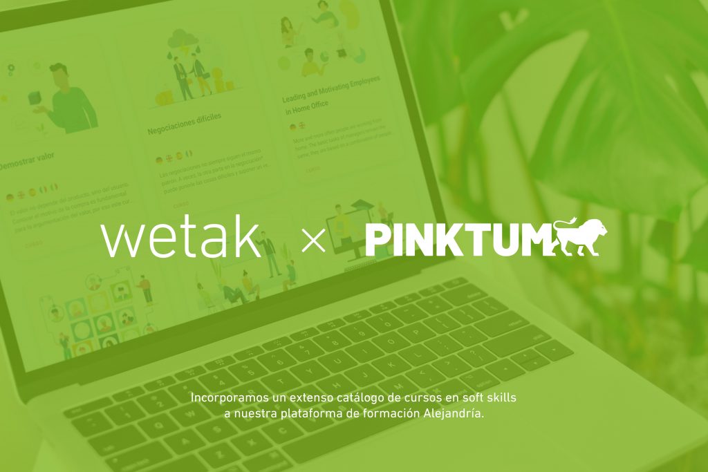 Agreement for the distribution of soft skills courses with PINKTUM