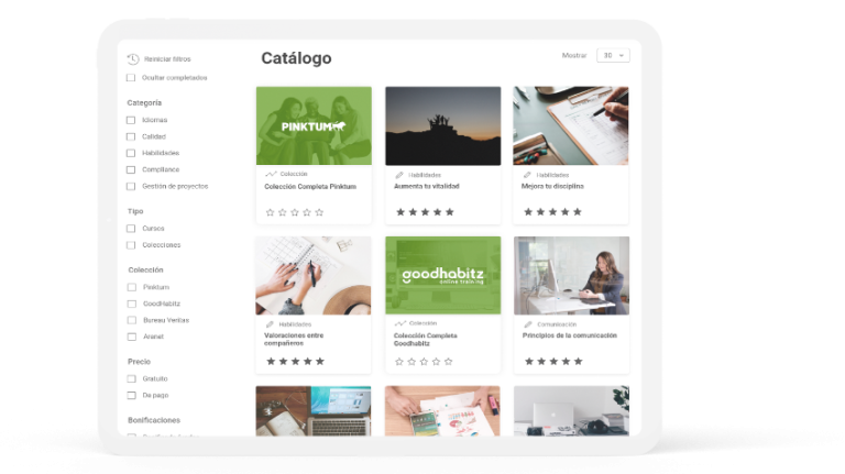 Catálogo de cursos elearning 1 catalogo cursos tablet mockup front